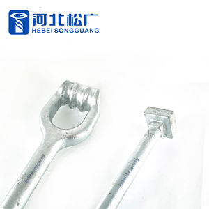 เหล็กเส้นชุบสังกะสีแบบจุ่มร้อนพร้อมแหวนรองสำหรับอุปกรณ์สายไฟฟ้าบนเสา - Product Image 4