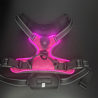 Harnais pour chien à 3 modes lumineux sans traction, réfléchissant, respirant, résistant, grand service tactique d'entraînement, harnais pour chien personnalisé