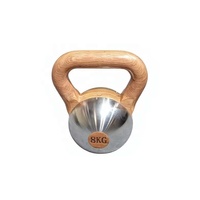 Pesa Rusa de Acero Inoxidable con Mango de Madera Premium para Entrenamiento de Fuerza en el Gimnasio
