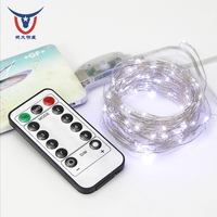 Guirlande lumineuse de câble en cuivre Usb télécommandée 8 caractéristiques lumières d'étoile de basse tension décoration de Noël guirlande lumineuse LED