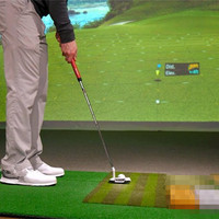 Tapis d'entraînement de golf 3D personnalisé en fibre de nylon hautement élastique pour simulateur de driving range, 60x120cm, épaisseur 32mm