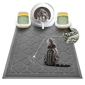 Hot Selling Waterproof Pvc Trapper Mat Toilet Pet Cat Litter Mat For Kitty