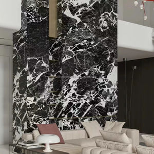 Lớn định dạng Napoleon Đen thiêu kết đá slab trang trí nội thất phòng tắm Vanity tráng men đầy đủ cơ thể đá gạch thảm - Product Image 1