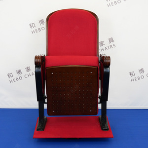 เก้าอี้หอประชุม Manwa Expo รุ่น HB655 สีแดงวอลนัท พร้อมที่วางแขน สำหรับใช้ในโรงภาพยนตร์ ห้องเรียน และการประชุม - Product Image 4