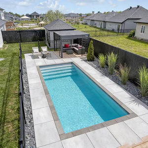 Piscine extérieure rectangulaire préfabriquée en fibre de verre haute résistance, longue durée de vie, grande taille, ODM - Product Image 5