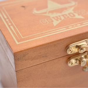 Solid Wood Flip Top Storage Box Rectangular Covered Jewelry Box Desktop Organizer Gift Box - Product Image 1