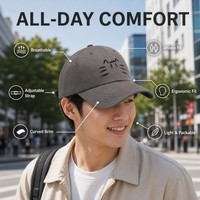 Casquette de baseball à visière incurvée, style snapback, 6 panneaux, ajustable, en coton, unisexe, respirante, tendance streetwear hip-hop, vente en gros OEM