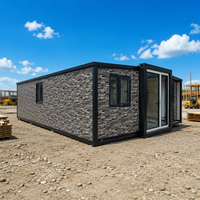 Maison conteneur préfabriquée de luxe, prête à l'emploi, 2, 3, 4 ou 5 chambres, extensible, 20 pieds, 40 pieds, villa préfabriquée pliable, portable, mobile