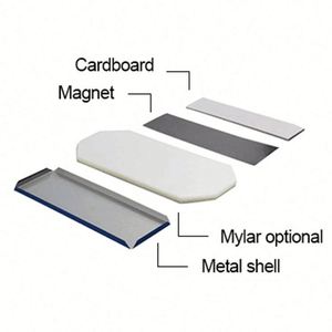 Factory Wholesale Components Magnet/Tin/Mylar 80*53Mm Rectangular Button <b>Fridge</b> Magnet Making Materials - Product Image 1