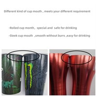 Gobelet à bière en aluminium de haute qualité recyclable, gobelet à café, logo personnalisé / couleur / impression, gobelet à bière portable et durable