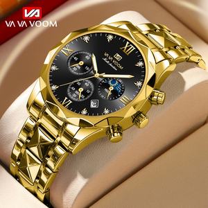 Luxury Fashion <b>Man</b> Wristwatch VaVa Voom 2471 Alloy Case Glass Dial Pointer Custom Logo <b>Waterproof</b> High End Business Quartz <b>Watch</b> - Product Image 6