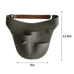 Ceinture porte-outils de jardin en similicuir premium, sangle de taille réglable, organisateur multi-poches pour le jardinage, la fleuristerie et les travaux de jardin - Product Image 2