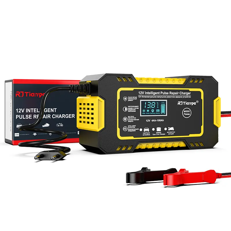 Manufacturers Direct Selling 12v Digital Display Car Yellow Auto Battery Charger