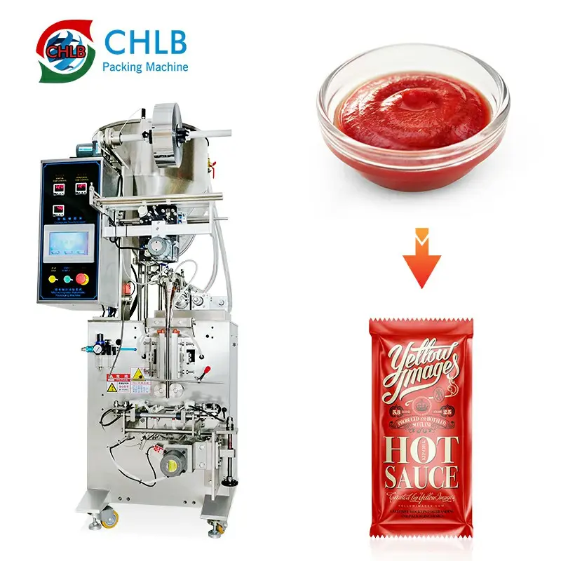 Máquina automática de envasado y llenado de bolsitas líquidas de pasta de tomate, máquina empacadora de salsa de tomate en forma de bolsa