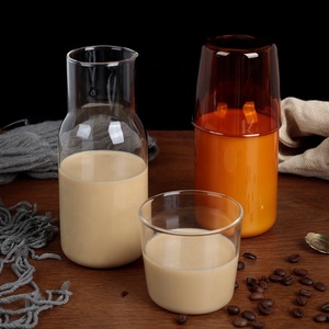 Bình Đựng Nước Thủy Tinh Bán Buôn Sản Xuất Có Cốc Cốc Thủy Tinh Chịu Nhiệt Borosilicate Bình Đựng Nước Cho Nước Trái Cây - Product Image 6