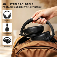 Casque de jeu sans fil supra-auriculaire LDON 839 avec 6 haut-parleurs dynamiques, coussinets en mousse à mémoire de forme, son Hi-Fi et commandes intégrées