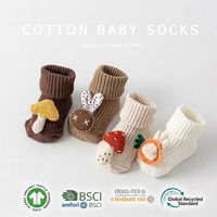 Chaussettes pour bébé en coton antidérapantes mi-mollet pour nouveau-nés, nourrissons et tout-petits de 0 à 3 ans - Chaussettes antidérapantes unisexes
