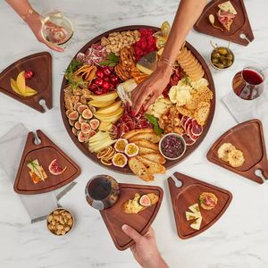 Bandeja de madera para servir aperitivos, juego de aperitivos para condimentos, plato para servir aperitivos - Product Image 1
