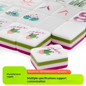 Fichas de Mahjong Americanas Personalizadas ODM/OEM, Mahjong Acrílico Portátil de Cuatro Capas para Juego en Interiores, Hecho a Mano, Suministro Directo de Fábrica - Product Image 2