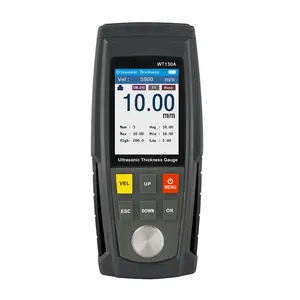 Siêu âm đo độ dày với màn hình màu wt130d kỹ thuật số đo độ dày Meter đầu dò kim loại đầu dò đo độ dày