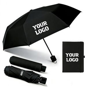 Parapluie pliable en gros pour le soleil et la pluie, personnalisable avec logo, cadeau promotionnel d'entreprise, pour les voyages en extérieur, pour couples et adultes - Product Image 1