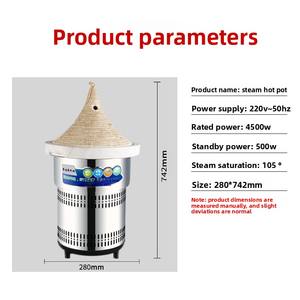 Olla Eléctrica Multifuncional para Restaurante <span class=keywords><strong>de</strong></span> Hot Pot, Vaporera Comercial para Pescado, Arroz y Mariscos, 4000W - Product Image 2