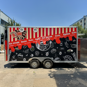Remorque de voiture de nourriture de restaurant de rue bon marché avec panneau lumineux personnalisé pour la restauration camion de <span class=keywords><strong>salon</strong></span> de manucure mobile - Product Image 3