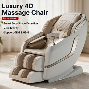 Sillón <span class=keywords><strong>de</strong></span> Masaje Inteligente 4D con IA, Tacto Humano <span class=keywords><strong>de</strong></span> Lujo, Gravedad Cero, Riel SL, Shiatsu, Reclinable, con Control por Voz y Escaneo Corporal, Certificado CE - Product Image 1