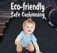 Tapis de sol en caoutchouc durable avec absorption des chocs pour équipement d'exercice et parquet