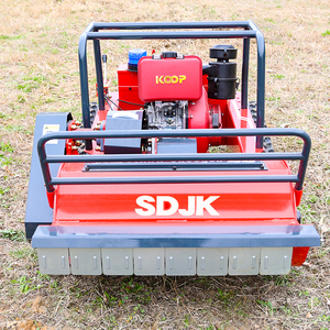 Tondeuse robot compacte certifiée CE, intelligente, télécommandée, sur chenilles, avec bac de ramassage, 1200W, machine de coupe de jardin JK-500, robuste et polyvalente - Product Image 3