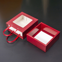 Boîte-cadeau de fenêtre de tiroir portable blanc pour sous-vêtements chaussettes et thé emballage en papier de forme personnalisée créative avec ruban avantage UV