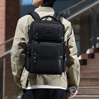 Sac à dos pour ordinateur portable en nylon de haute qualité, durable, style classique professionnel, sac de voyage unisexe avec fermeture éclair, grande capacité