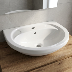 Fregadero de recipiente de superficie sólida rectangular minimalista moderno elegante lavabo de encimera de mármol escurridor hogar apartamento Hotel - Product Image 1