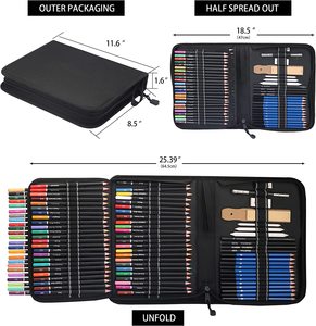 Nguồn Cung Cấp Nghệ Thuật Vẽ Và Phác Thảo Màu Bút Chì Thiết Lập 96/42Pcs Graphite Than Chuyên Nghiệp Nghệ Sĩ Bút Chì Kit Quà Tặng Cho Bé - Product Image 2