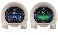 Panel Instrumen Digital Mobil 7'' untuk Fiat 500 2007-2024 Speedometer Dengan Carplay Plug and Play