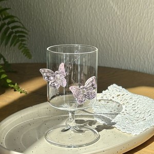 Hecho a mano moderno 3D mariposa decorada copa de vidrio de borosilicato banquete <span class=keywords><strong>vino</strong></span> tinto para copa de champán hecho a mano 3D mariposa - Product Image 2