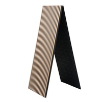 Panneaux muraux acoustiques modernes écologiques imperméables en tissu MDF, forme ondulée, PET, bois, pour hôpitaux, chambres, salons, hôtels (vente en gros)