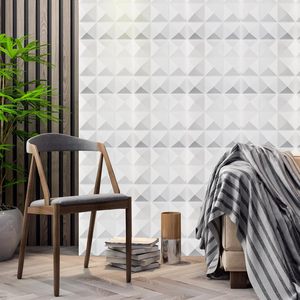 Lowes Goedkope Lambrisering Waterdichte Slaapkamer 3d Pvc Wandpanelen Wit Behang - Product Image 1