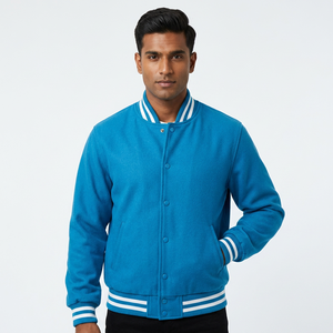 Hot Selling Custom Cool Style <b>Men's</b> Winter Varsity Jacket Breathable Leather with Long Length Thin Thickness for Winter Use - Product Image 1