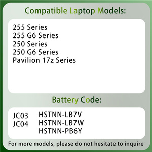 Fabrieks-OEM JC03 JC04 Laptop Batterij voor HP 255 255 G6 250 250 G6 Pavilion 17z Serie HSTNN-LB7V HSTNN-LB7W HSTNN-PB6Y - Product Image 2