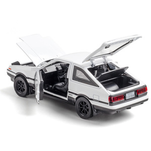 Modèle de <span class=keywords><strong>voiture</strong></span> miniature en alliage à l'échelle 1:32, inspiré de l'Initial D, avec 4 portes ouvrables, fonction de recul, son et feux, jouet de collection. - Product Image 2