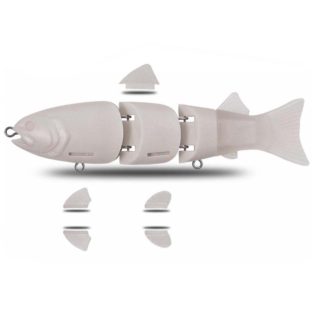 Неокрашенная рыболовная приманка, медленно Тонущая плавающая приманка 215 мм 140 г