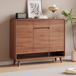 خزانة أحذية من الخشب الصلب الفاخر - تصميم غير قابل للطي بحجم مخصص من خشب الماهوجني/البلوط/الجوز لتنظيم أحذية العائلة - Product Image 1