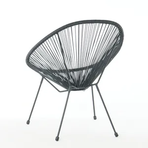 Modern Luxury Braided Rope Restaurant Garden Furniture Sets Outdoor Rattan Dining Chair