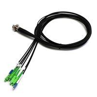 Cordon de brassage fibre optique étanche ODCLC MPO vers SC avec 4 fibres G652D G657A1 G657A2 pour FTTH extérieur, longueur 5M