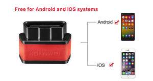 Lector <span class=keywords><strong>de</strong></span> Códigos OBD2 Bluetooth BLE4.0 para Automóviles KONNWEI KW903 Escáner Inalámbrico para Automóviles con 25K80 - Product Image 3