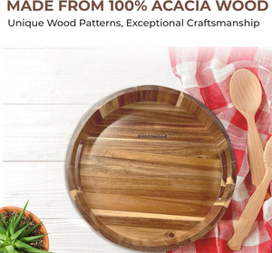 Trung Quốc Nhà Máy Nhà Bếp 100% keo gỗ 12 inch gia vị chủ bàn xoay 360 độ tổ chức lớn lười biếng Susan - Product Image 5