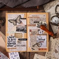 Kit de Journalisation Multithème Imprimé Culturel et Créatif, Ensemble d'Autocollants Transfrontaliers, Fournitures Rétro, Coffret Cadeau