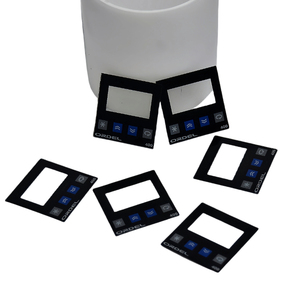 0.76mm <span class=keywords><strong>PVC</strong></span> graphique couverture étiquette acrylique panneau avant mat feuille de plastique imprimé emballage autocollant 3M adhésif graphique superposition - Product Image 1