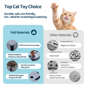 Özel Etkileşimli Kedi Oyuncakları - Tek Başına Oynamak İçin Hareketli Elemanlara Sahip Keçe Labirent Kutusu, İç Mekan Egzersizi ve Zihinsel Stimülasyon - Product Image 5